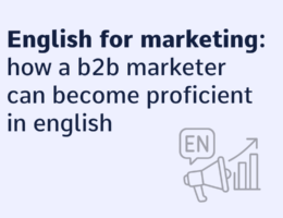 english for marketing