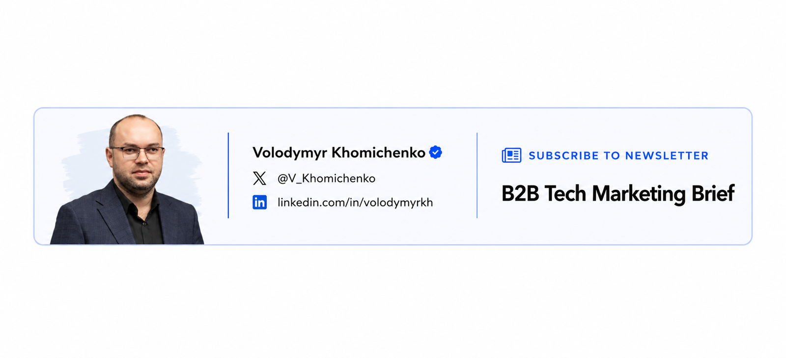 Volodymyr Khomichenko - Tech B2B Marketing Strategist