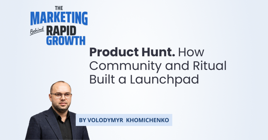 This infographic traces Product Hunt's origin story, from Ryan Hoover's early morning idea in a San Francisco coffee shop to a $20 million acquisition. It maps the product's growth stages and highlights the community-led marketing tactics — exclusivity, maker badges, and daily rituals — that turned early users into a self-sustaining growth engine. The visual also breaks down five operator lessons, including audience-building, email retention, and product velocity, showing how a scrappy MVP became the internet's go-to launchpad for new tech products.