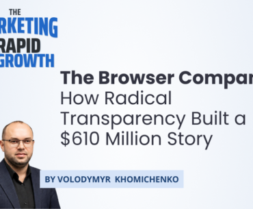 An editorial illustration tracing The Browser Company's journey from Arc to Dia, showing how radical transparency shaped its public narrative, community trust, and eventual $610 million acquisition by Atlassian. The graphic highlights key moments: Josh Miller's public "We Might Not Make It" series, the shift from Arc's complexity to Dia's simplicity, and the strategic logic behind Atlassian's bet on owning the browser as the new entry point for enterprise work.