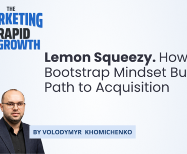 Infographic outlining Lemon Squeezy's narrative marketing strategy, from its 2020 founding through its Merchant of Record wedge, product pivot, and 2024 acquisition by Stripe. Visual callouts highlight the "Lemon Drops" release cadence, the "Make Lemonade" podcast, and the company's growth from launch to over $1 million in ARR within nine months. The graphic frames these elements as a connected timeline, showing how storytelling and community-building supported the company's positioning against larger, better-funded competitors in the digital commerce space.
